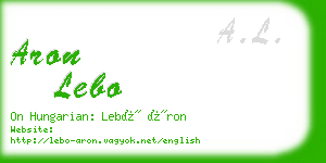 aron lebo business card